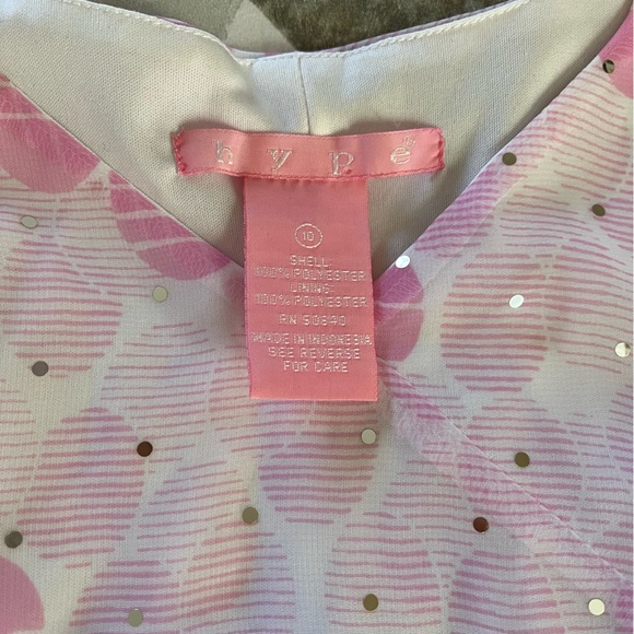 ❤️ Hype Girl’s Pink Print Sparkle Dress; Size 10 - Picture 3 of 3